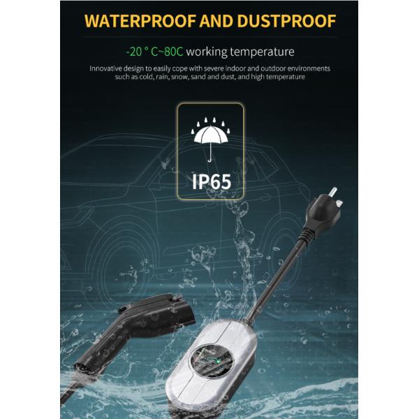 IP65 Electric Vehicle Charger Home Charging Mode 2 Portable EV Car Charger Cable