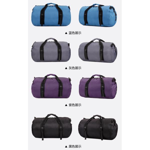 Portable Foldable Duffel Overnight Bag Cylinder Wet Dry Gym Sport Crossbody Travel Weekender
