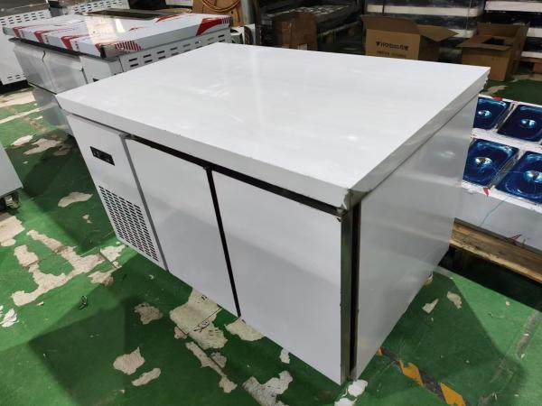 1.2M Commercial Chiller Refrigerador Banco de Trabalho Para Cozinha Guangzhou fábrica de aço inoxidável Mesa de Trabalho