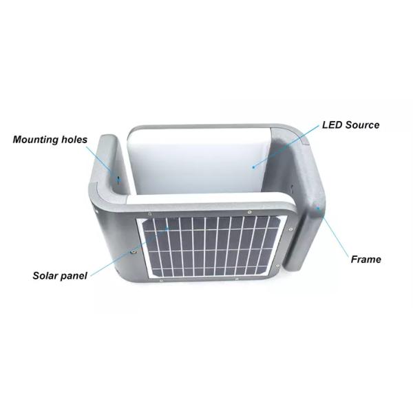 Wall Mounted IP65 LED Solar Street Light 5W Aluminum Alloy Solar Powered