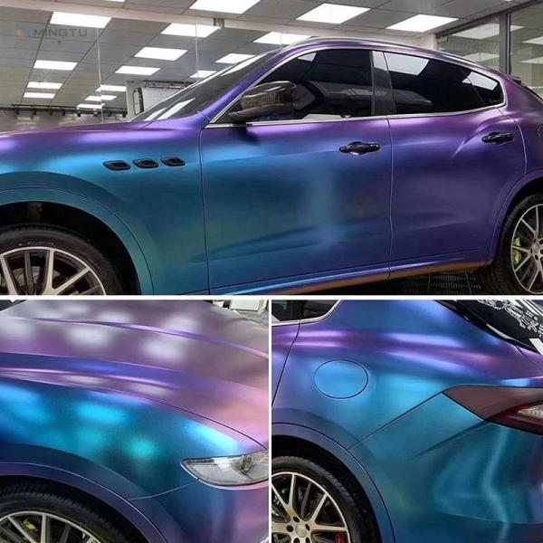Body Position Mingtu Ultra Gloss Purple Vinyl Car Wrap with Nano Air Release Technology