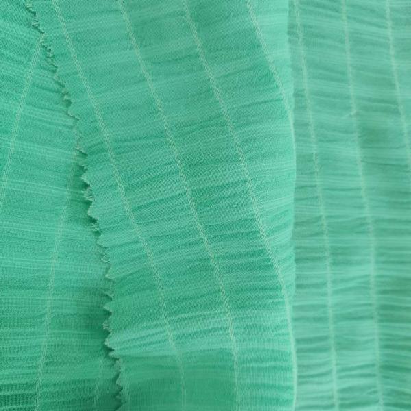 98% Polyester 2% Spandex Striped Smooth Crepe Chiffon Fabric 96 G Breathable