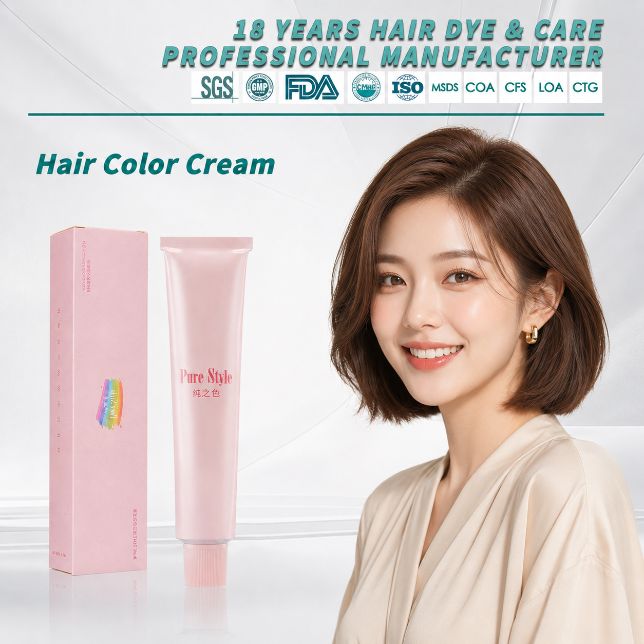Wholesale Hair Color Manufacturer Hair Color Dye Permanent Herbal Hair Colour Cream Various Tones