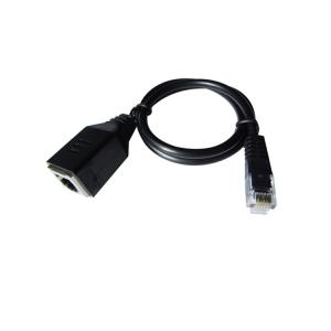 Mâle au câble d'extension RJ45 femelle avec le bâti de panneau