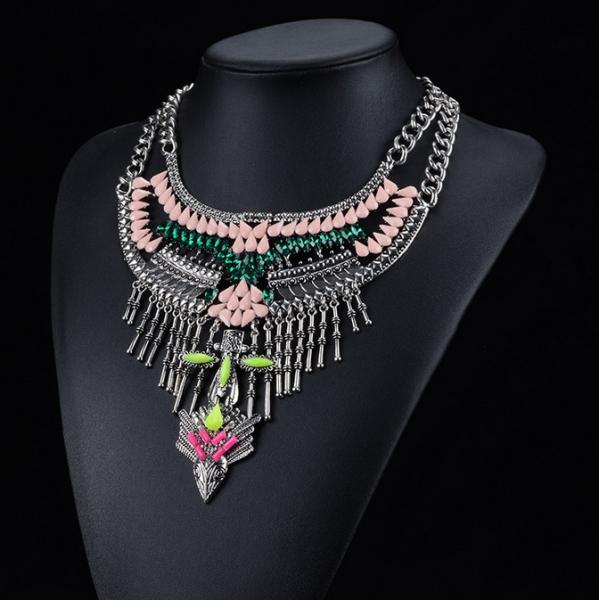 2015 new design hot sale factory wholesale fashion statement necklace, OEM necklace for wo