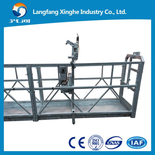 Temporary gondola zlp630 , zlp800 suspended access platform , electric hoist rope cradle , hanging scaffolding