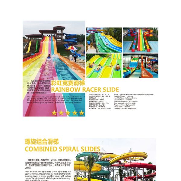Large Adult Competition Water Park Slide Manufacturer From Guangzhou China