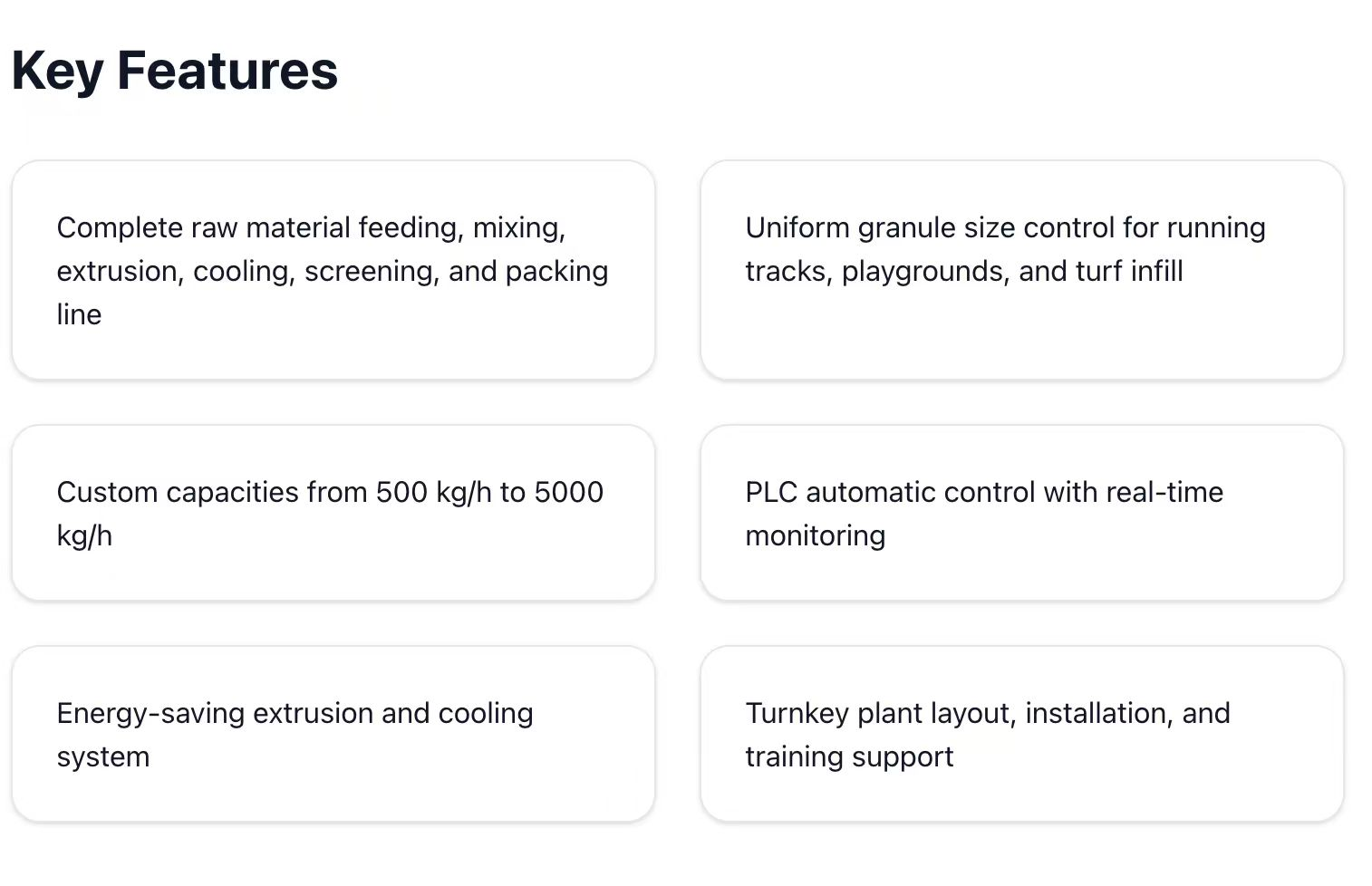 EPDM Granule Production Line