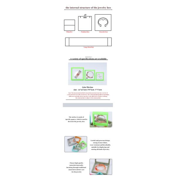 Scratch Proof PE Film Plastic Jewelry Box Protective Storage Case Customizable