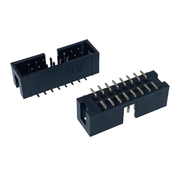 2.54mm SMT SMD Male Shrouded Connectors PA6T UL94V-0 Male Header Connector