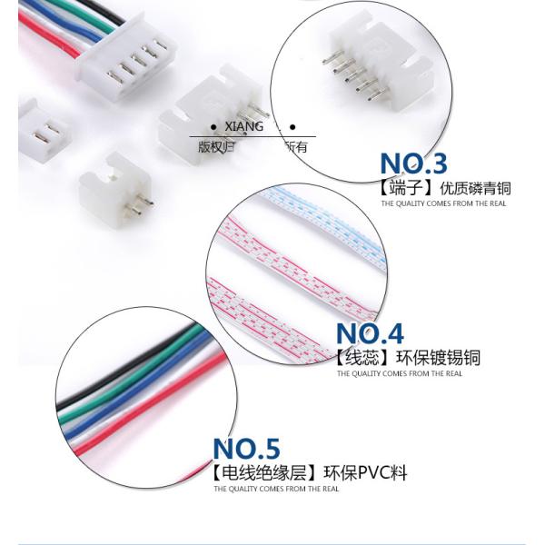 Custom Wire Harness No MOQ JST SM Connector 5P 2.54mm Pitch Cable Cord Male 15cm Female 15cm Length Flexible Flat Wire China Manufacturing