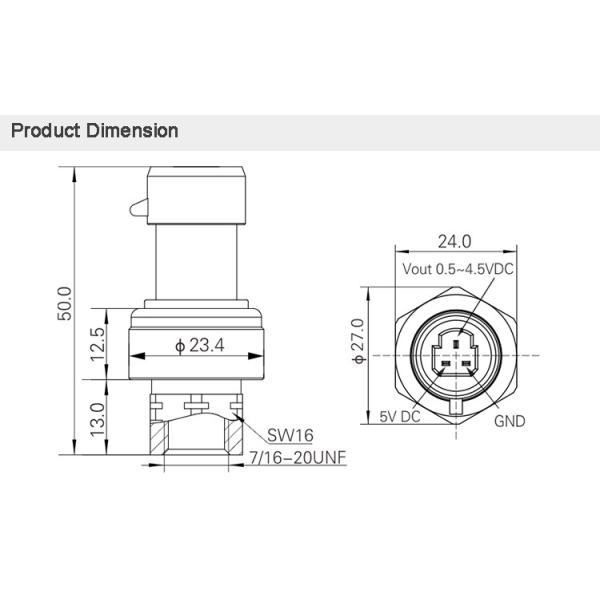 Gas Oil Ceramic Capacitive Pressure Sensor