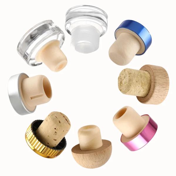 Круглая форма T Замак Металл Пластик Деревянный Ликер Коньяк Спиртные напитки Текила Водка Джин Бутылка рома Синтетическая пробка