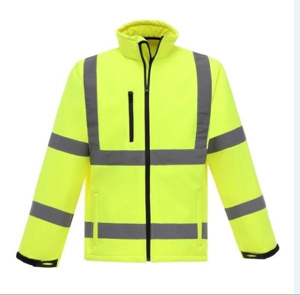 Waterproof Reflective Safety Jackets Mesh Lining With Stand Up Collar
