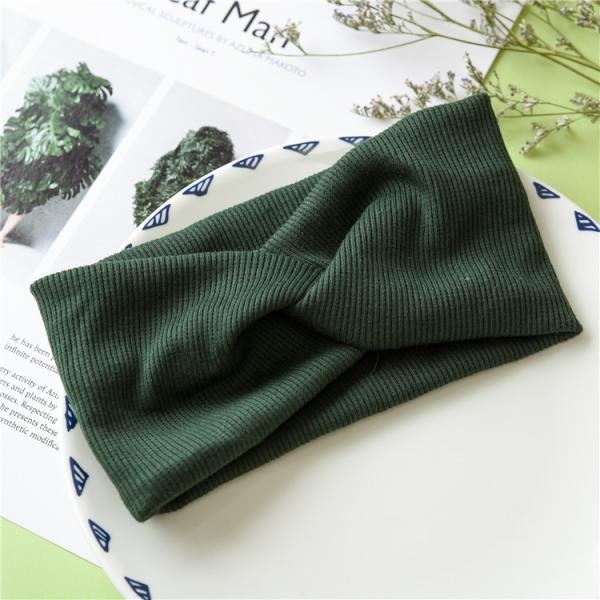 hair band accessories elastic pure color knitted wide hair bands women face wash sports headband wholesale