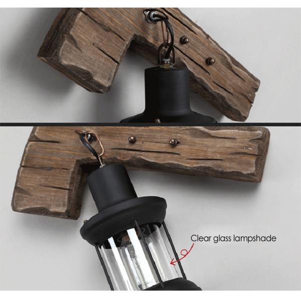 Restaurant bar cafe light creative industrial Vintage wood wall lamp(WH-VR-53)