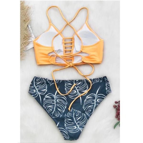 ORANGE BOHO TANK BIKINI