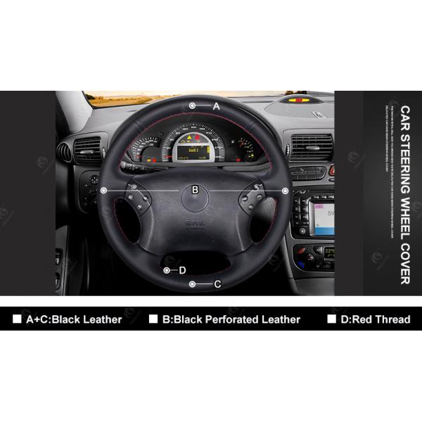 Hand Sewing Steering Wheel Cover for Mercedes-Benz C-Class 2001-2007 and Personalised