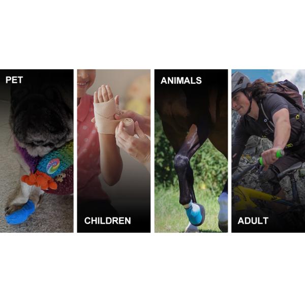 Self Adhesive Bandage Wrap, 6 Pack, Skin Colored, 2“ x 5 Yards, Cohesive Bandages, Medical Wrap, Elastic Bandage Wrap