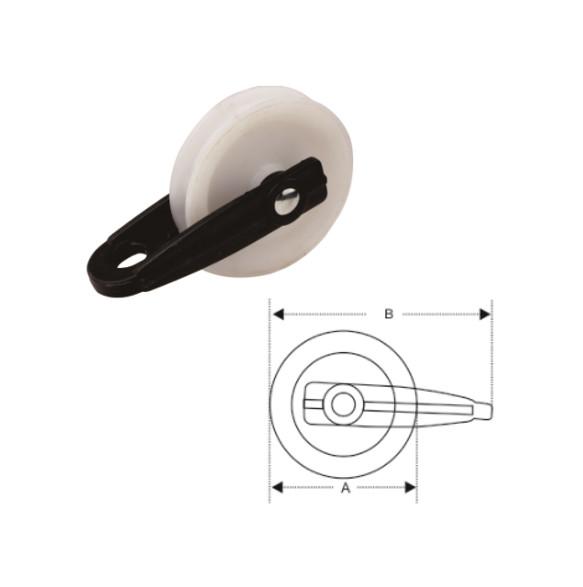 Nylon Clothesline pulley  For DIY And Home Development hanging type Fixed Eye Pulley
