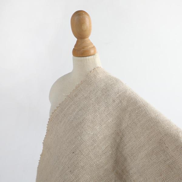 Factory's Top Selling 100% Linen Woven Fabric Heavyweight Pure Color Thick Comfortable Organic Material for Girls' Dresses Plain