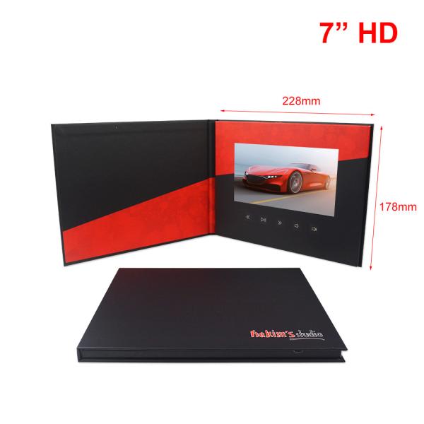 oftcover 7 Hd Hard cover Lcd Screen Video Brochure Advertising Video Cards