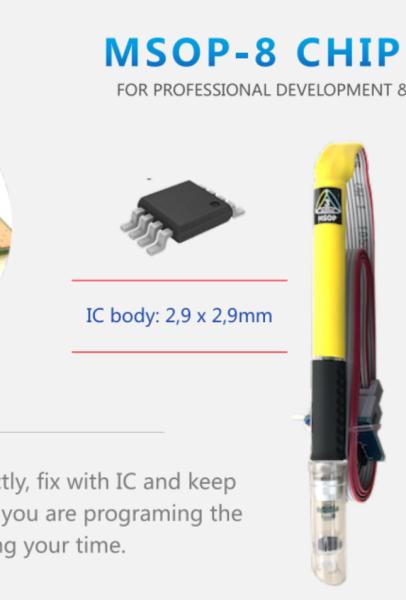 MSOP8  pogo pin adapter yellow with GUIDE CAP used for smelecom in-circuit  PROGRAMMER EEPROM FLASH