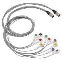 Pressão do IEC da ligação dos Leadwires 10 de TPU ECG Holter Cable Shanghai Quntian And