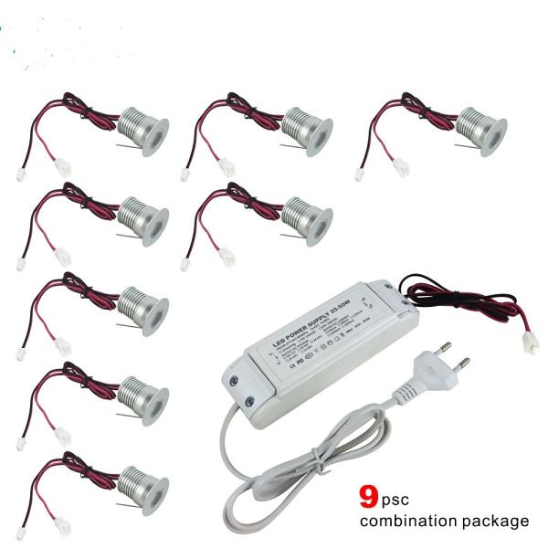 3W Mini Led Cabinet Light Power Driver Kit Dimmable Recessed Led Down Light Spotlight Interior Led Light Fixtures