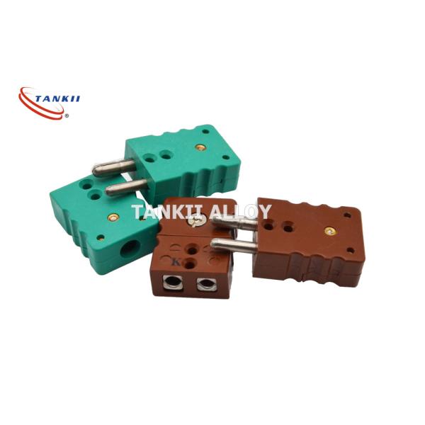 Green Color Type K Male Female Thermocouple Connector  15A