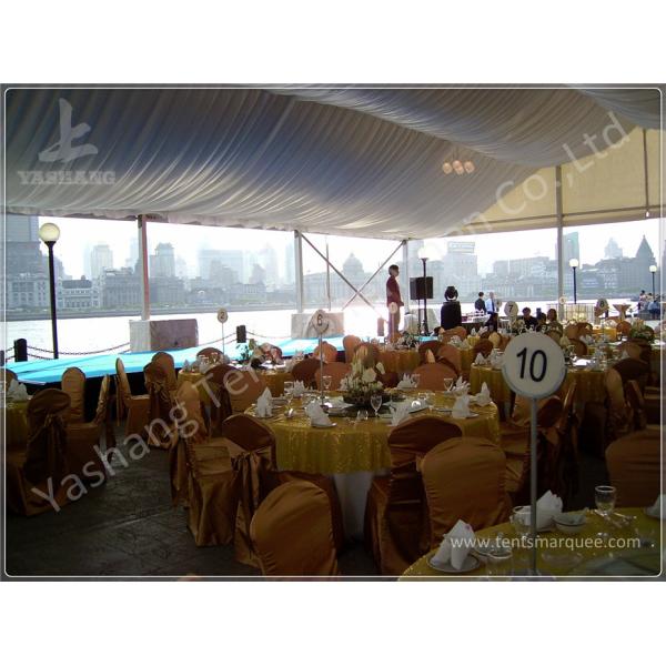 350 Seater Wedding Reception Marquee Banquet Tent Rental With Clear Glass Walls