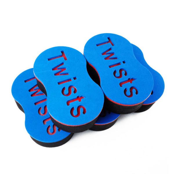 Single Sided African Hair Sponge 15mm Hole Blue Afro Sponge Twist