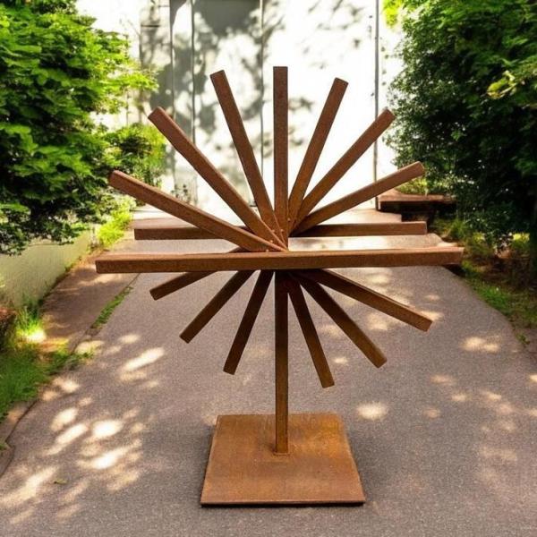 Abstract Outdoor Garden Metal Decoration Corten Steel Sculpture Metal Factory