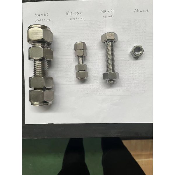 Gr2 Titanium Stud U Bolt Nut  2 Lock Nuts For Industry