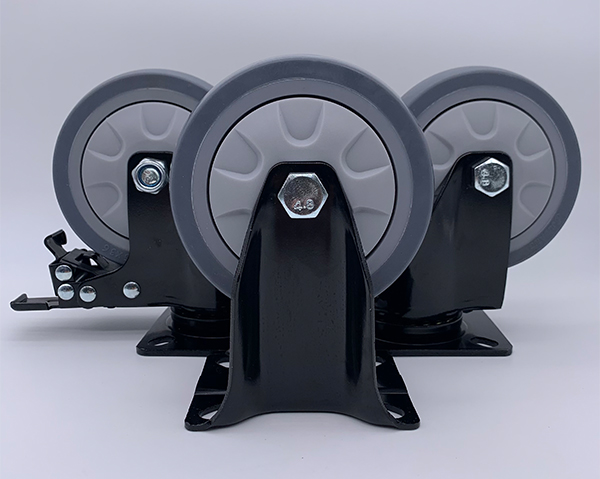 3 inch TPR Tread Plate Rigid Industrial Caster