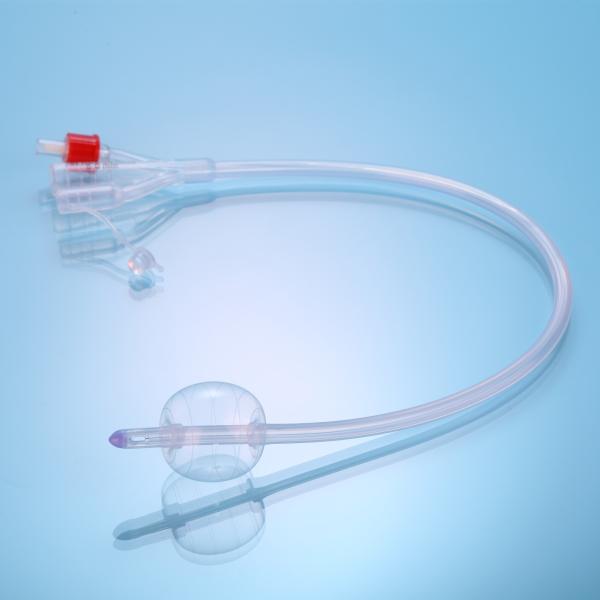 Factory Price Disposable 100% All Silicone Triple Lumen Urinary Catheter 3 Way Silicone Foley Catheter