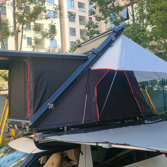 Aluminum Camping 2-4 Person Outdoor Travel Hiking Roof Top Tent Car Rooftop Tent Z Clam Shell Hard Shell Top Roof Tent
