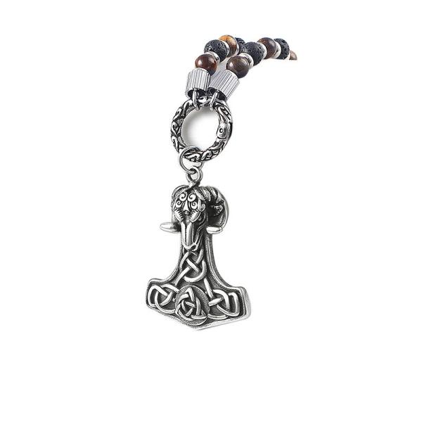 Halloween Punk Ram Casting Fashion Pendant Trendy Explosive Beaded Necklace Hanging Tag Boyfriend Style