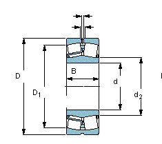 90x160x40mm Spherical Roller Bearing 22218 EK CC CA With Two Rollers