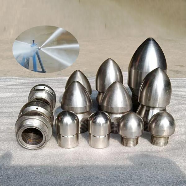 Stainless Steel High Pressure 500bar Sewer Drain Cleaning Nozzle with Wide Water Flow 50-300L/min