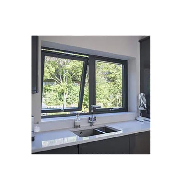 Black Aluminum Windproof Windows House Awning Windows With 8-Way Seal