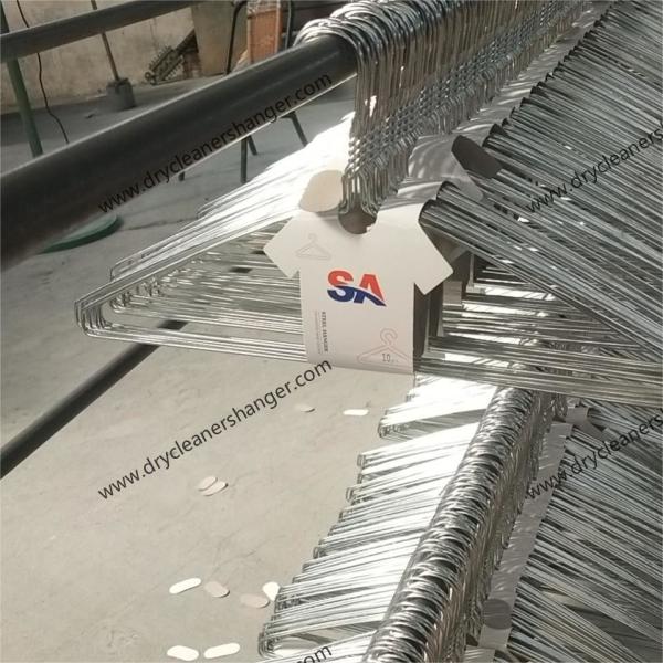 40.5cm Galvanized Wire Hanger White Wire Hanger For Laundry Shop