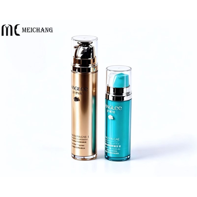 12.5+12.5ml / 15+15ml / 25+25ml Dual Wall Dual Chamber Double Pump Serum Bottle 0.25ml Fixed Dosage for Day & Night Skincare Packaging (Retinol & Vitamin C)(MC-1605)