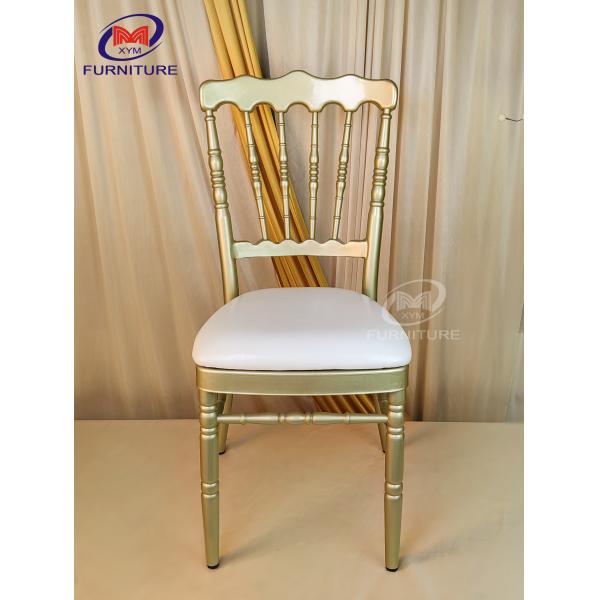 ODM Gold Chiavari Chairs With White Cushion Commercial Furniture