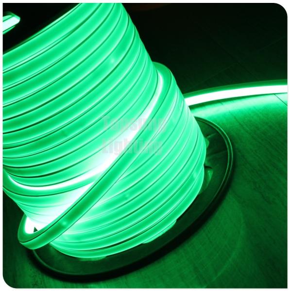 AC220V tubo LED de néon plano de visão superior 2835 SMD verde 16 * 16mm flexão de néon quadrado