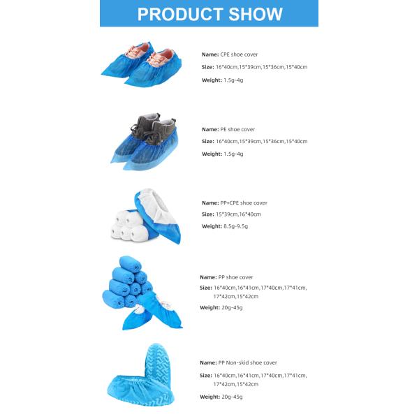 Factory Wholesale Cheap Price Recyclable Dust Proof Cpe Medical Grade Shoe Booties Covers Disposable Shoes Cover