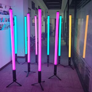 DMX Remote Control Wireless Battery 360 Degree LED Tubes DJ Stage Light for