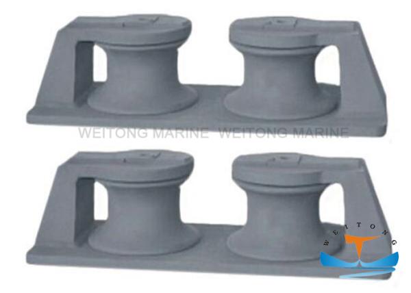 Type B Marine Mooring Equipment Cast Double Roller Roller Fairlead Chock