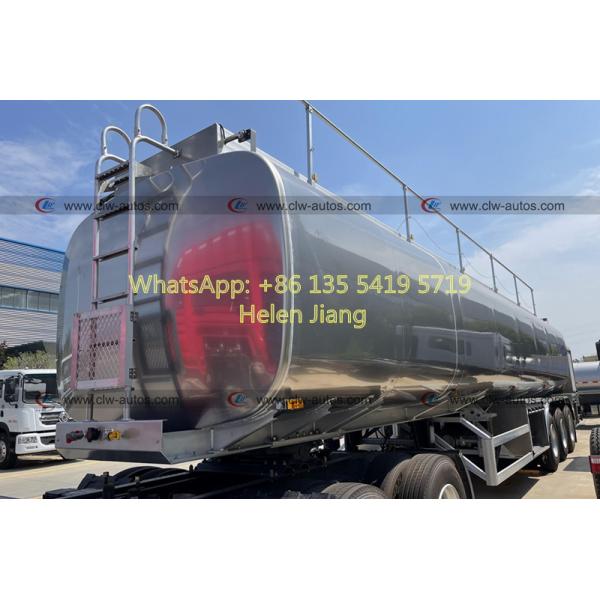 De ISO9001 40CBM da liga de alumínio da palma de óleo bruto do tanque reboque semi com bomba