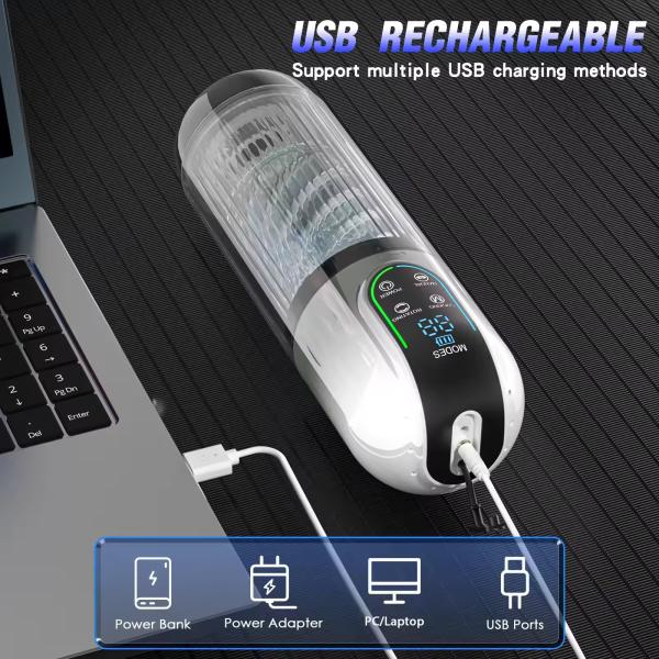 Water Bath Spinning Sucking Licking Aircraft Cup Multi Functional Visible Male Masturbation Cup